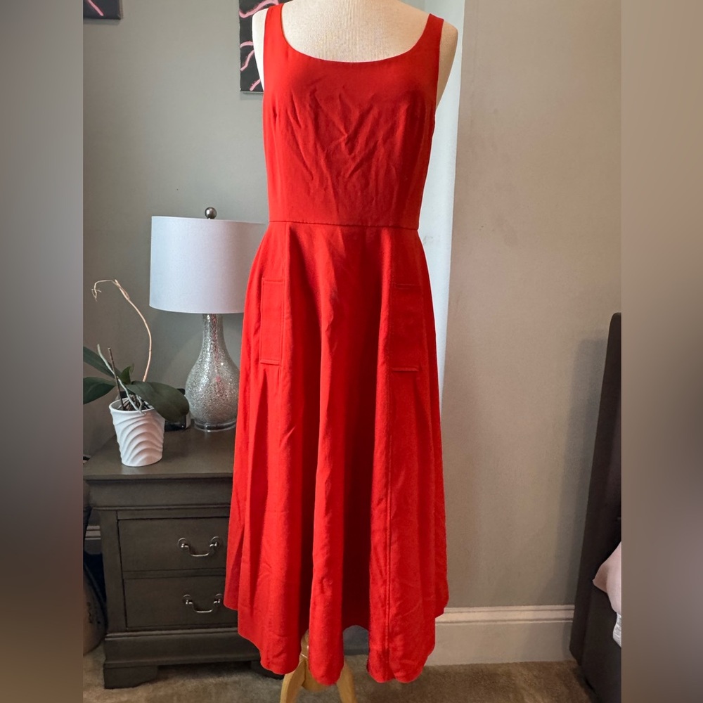 Orange Midi Dress—high end store unmarked pieces
